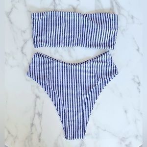 ZAFUL black and white striped bikini